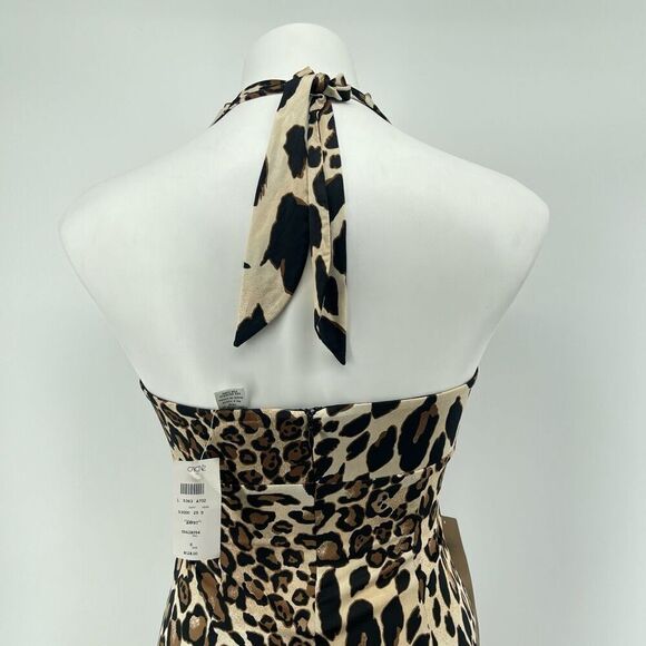Cache Women’s Leopard Print Halter Dress Size Small, New With Tags, MSRP $128 - Picture 8 of 17